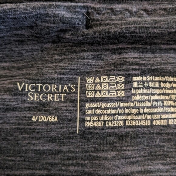 Victoria's Secret Full Length Workout Yoga Leggings, Purple Space Dye, Size 4 - Picture 2 of 9